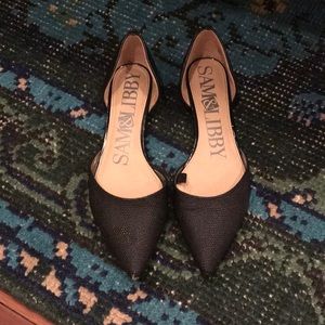 Sam & Libby black pointed toe flats